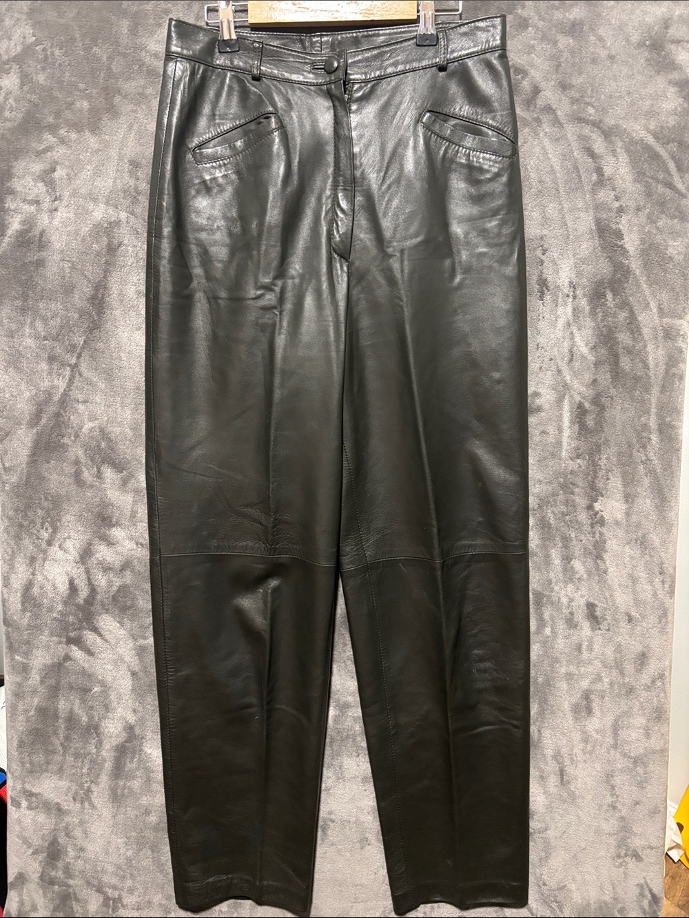 Vtg 80s 90s Women’s La Pelle Firenze High-Waisted Italian Leather Trouser Italy